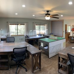 The Quilt Idaho - This is the sewing room at our retreat house. You can rent the retreat for a group up to 7 people.