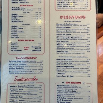 La Barca Restaurantes - Menu - Mexican Near Me - Downey, California