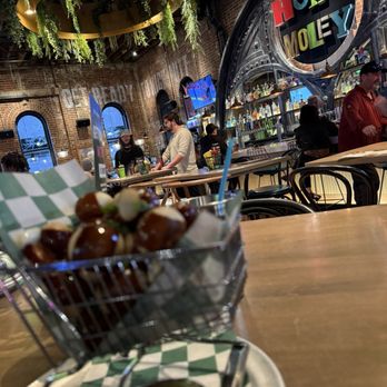 Holey Moley - Bar area with the pretzel bites - Mini Golf Near Me - Denver, Colorado