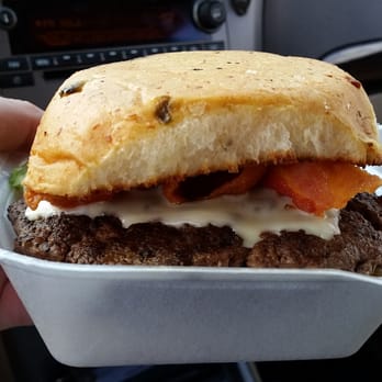 Whistle Stop Cafe - Texas Cheeseburger with bacon, topped with a sweet jalapeño cheddar bun...oh man! - Cafes Near Me - Wiggins, Mississippi