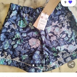 Mendel's Wife the Tailor - 100% cotton pj style shorts w/ elastic waist. Altered to make them 1 size bigger and the length reduced.