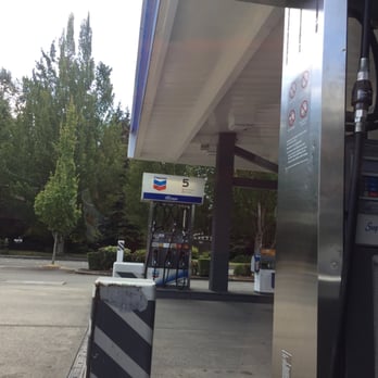 Chevron - a gas pump at a gas station - Gas Stations Near Me - Bellevue, Washington