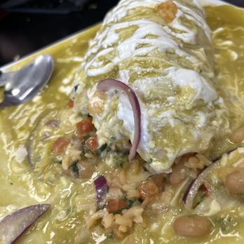 Mariscos Valencia Mexican Restaurant - Wet shrimp burrito - Mexican Near Me - Tustin, California