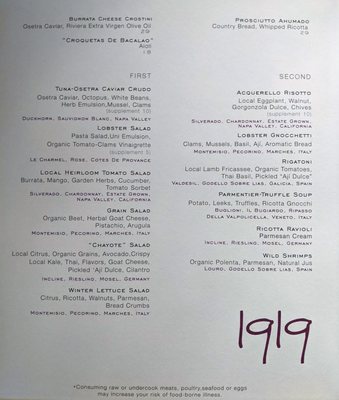 Menu photo 6 1919 Restaurant San Juan, PR Menu photo 6 1919 Restaurant San Juan, PR