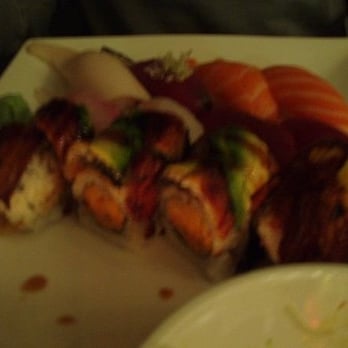 Yamato - Joe's dragon roll - yum - with assorted sashimi May 08 - Japanese Near Me - Brooklyn, New York Yamato - Joe's dragon roll - yum - with assorted sashimi May 08 - Japanese Near Me - Brooklyn, New York