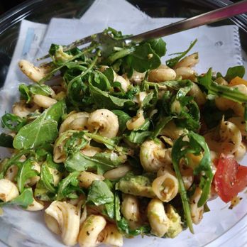 Seva Restaurant - My avocado pasta salad to go the next day. I had already mixed in the avocado. - Vegetarian Near Me - Ann Arbor, Michigan