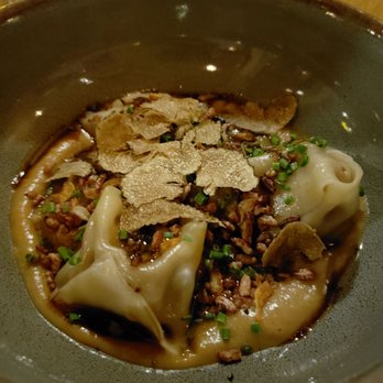 Canard - Foie gras dumplings with truffle - Wine Bars Near Me - Portland, Oregon Canard - Foie gras dumplings with truffle - Wine Bars Near Me - Portland, Oregon