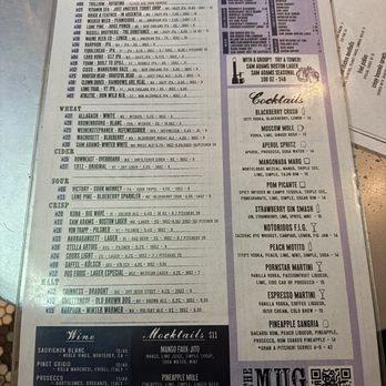 Elm Street Taproom - Drink menu - American Near Me - Somerville, Massachusetts