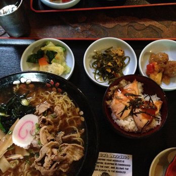 Domo - Lunch Shoyu Ramen, and mini Salmon teriyaki - Japanese Near Me - Denver, Colorado Domo - Lunch Shoyu Ramen, and mini Salmon teriyaki - Japanese Near Me - Denver, Colorado