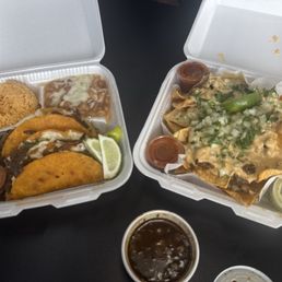 Beef birria nachos Queso birria tacos combo Beef birria nachos Queso birria tacos combo