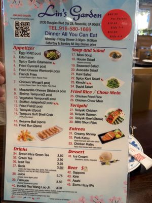 Menu photo 2 Lin‘s Garden Roseville, CA