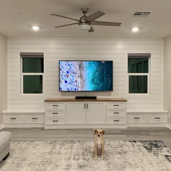 4th Avenue Carpentry & Construction - Custom shiplap entertainment center and accent wall - Carpenters Near Me 4th Avenue Carpentry & Construction - Custom shiplap entertainment center and accent wall - Carpenters Near Me