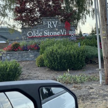 Olde Stone Village - Sign - RV Parks Near Me - McMinnville, Oregon
