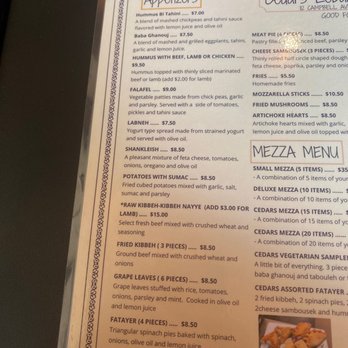 Cedars Lebanese Restaurant - Menu - Lebanese Near Me - Roanoke, Virginia Cedars Lebanese Restaurant - Menu - Lebanese Near Me - Roanoke, Virginia