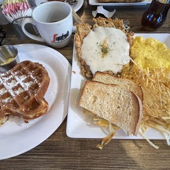 Cafe Republic - Chicken fried steak, Belgian waffle - Breakfast & Brunch Near Me - Fort Worth, Texas
