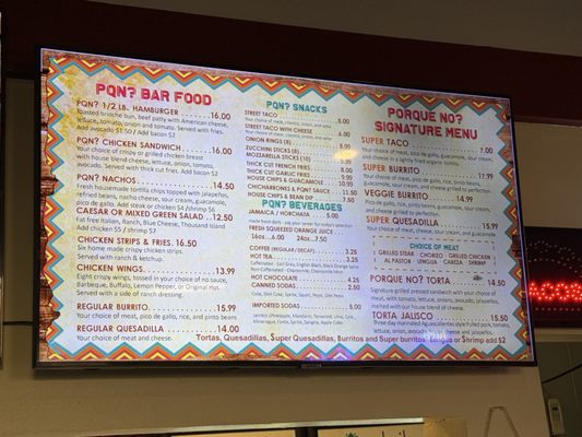 Menu photo 8 Porque No? Tacos San Leandro, CA
