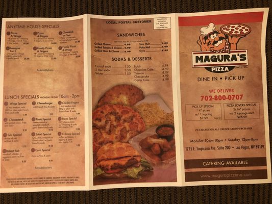 Menu photo 5 Magura's Pizza Las Vegas, NV Menu photo 5 Magura's Pizza Las Vegas, NV