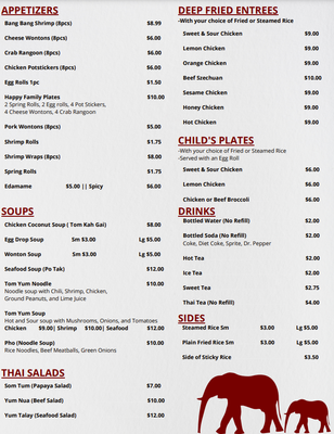 Menu photo 1 Thai Palace Amarillo, TX