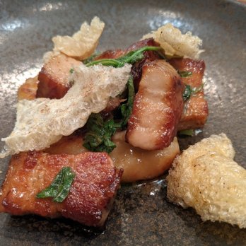 PAI Honolulu - PORK BELLY "SIU YUK" GNOCCHI 5 spice chicharron, potato gnocchi, arugula, mustard shoyu - New American Near Me - Honolulu, Hawaii