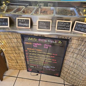 EJ’s Bistro Manila - Menu, changes semi-regulary you can check their daily offerings on their Facebook - Filipino Near Me - Hopewell, Virginia EJ’s Bistro Manila - Menu, changes semi-regulary you can check their daily offerings on their Facebook - Filipino Near Me - Hopewell, Virginia
