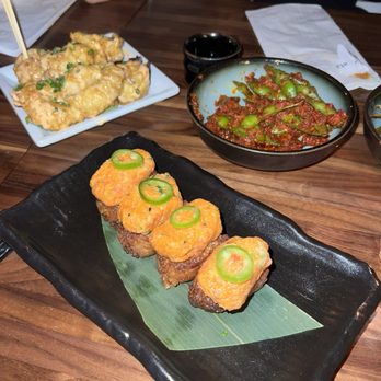 Robata JINYA - 3rd St. - Spicy tuna crispy rice, edamame, crispy shrimp - Japanese Near Me - Los Angeles, California Robata JINYA - 3rd St. - Spicy tuna crispy rice, edamame, crispy shrimp - Japanese Near Me - Los Angeles, California