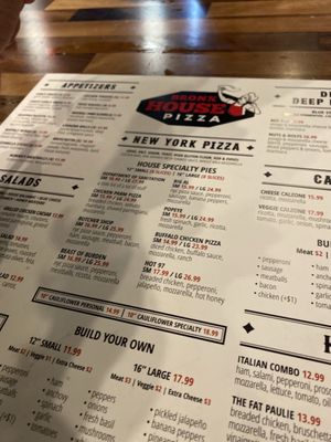 Menu photo 2 Bronx House Pizza Palm Coast, FL Menu photo 2 Bronx House Pizza Palm Coast, FL