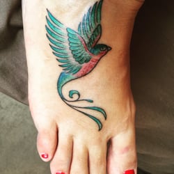 Daddyo's Tattoos Body Piercing - Quetzal from Panama for my newest book!  It is so pretty I can't stop looking at it!