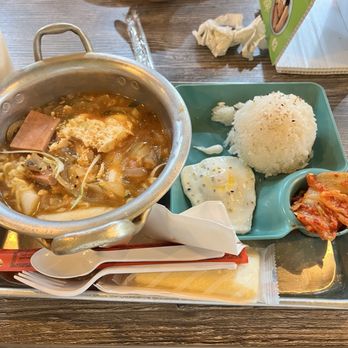 K-BOP - spam, dumpling, rice cake, cheese : Kimchi, Jalapeno, bean sprouts - Korean Near Me - San Marcos, Texas