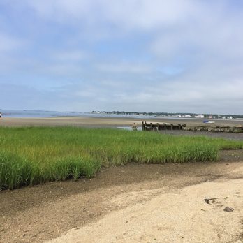 Harvey Beach - Where the dry beach area meets the marshy and low tide - Beaches Near Me - Old Saybrook, Connecticut