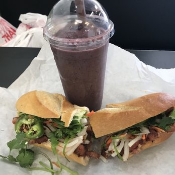 Urbanh Cafe - Blueberry mango smoothie and Pork Belly banh mi - Vietnamese Near Me - Chandler, Arizona Urbanh Cafe - Blueberry mango smoothie and Pork Belly banh mi - Vietnamese Near Me - Chandler, Arizona