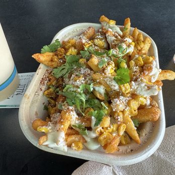 Oddstory Brewing - Elote fries - amazing!! - Beer Bar Near Me - Chattanooga, Tennessee