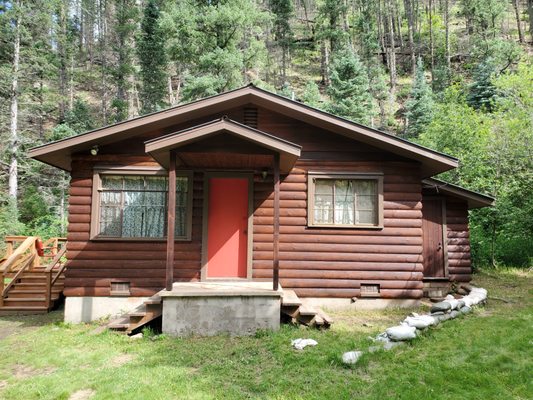 Exterior Staining - This was an old cabin that needed re-stained. We had to take off most of the old stain with a sander, and then applied a fresh coat of Australian Timber Oil. The result is a beautifully stained cabin in the end.  Exterior Staining - This was an old cabin that needed re-stained. We had to take off most of the old stain with a sander, and then applied a fresh coat of Australian Timber Oil. The result is a beautifully stained cabin in the end. 