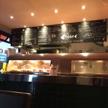 Fish Bone - Inside, there's a takeaway counter. - Fish & Chips Near Me - London, XGL Fish Bone - Inside, there's a takeaway counter. - Fish & Chips Near Me - London, XGL