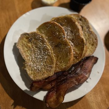 The Buttered Biscuit - French toast and side of bacon - New American Near Me - Sumner, Washington The Buttered Biscuit - French toast and side of bacon - New American Near Me - Sumner, Washington