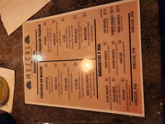 Menu photo 1 Mezcal Mexican Cantina Pittsburgh, PA Menu photo 1 Mezcal Mexican Cantina Pittsburgh, PA