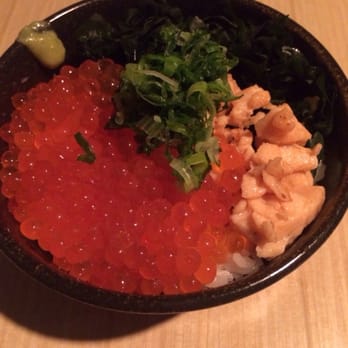Photo of Neco Grill & Bar Hawaii - Honolulu, HI, United States. Salmon &amp; ikura half order don. Only $6!