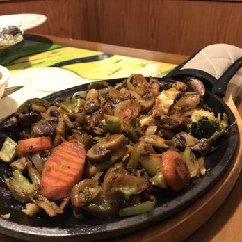 El Jalapeno Mexican Restaurant - Veggie fajitas! This dish has fresh mushrooms carrots broccoli and cauliflower along with the usual peppers and onions. Great flavor! - Tex-Mex Near Me - Indianapolis, Indiana