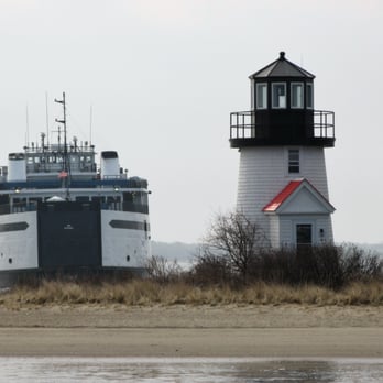 Hyannis Harbor Lighthouse - That's a big ferry in a small channel. All photos by Anna K. - Landmarks & Historical Buildings Near Me - Barnstable, Massachusetts