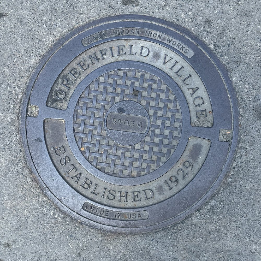 Greenfield Village - Sewer cover - Museums Near Me - Dearborn, Michigan Greenfield Village - Sewer cover - Museums Near Me - Dearborn, Michigan