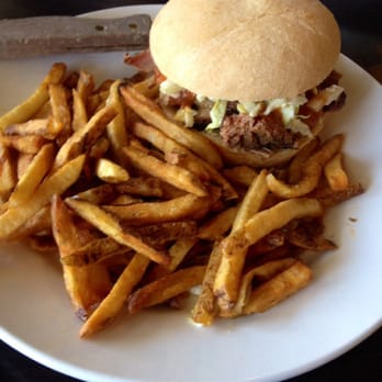 Spoke And Barrel - Brisket Sloppy Joe and fries. You know you want it. It's so good. So good - New American Near Me - Mandeville, Louisiana Spoke And Barrel - Brisket Sloppy Joe and fries. You know you want it. It's so good. So good - New American Near Me - Mandeville, Louisiana