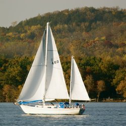 Gem Sailing - Our cruise boat, "Our Lady " under sail.  32' Allied Sea Wind Ketch