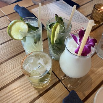 Amador Cuban Restaurant - Drinks: Mojito Clasico, El Caribe Margarita, and Piña Colada - Cuban Near Me - Newport, Kentucky