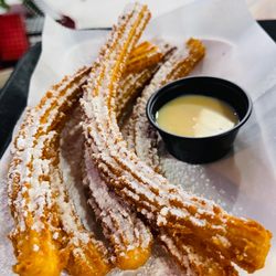 Churros & Chocolate - Combo #1 - 5 sticks w/lechera dipping sauce! Soo good, recommend with this sauce
