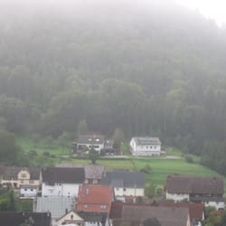 Pension Himmelreich - The misty view from our balcony.