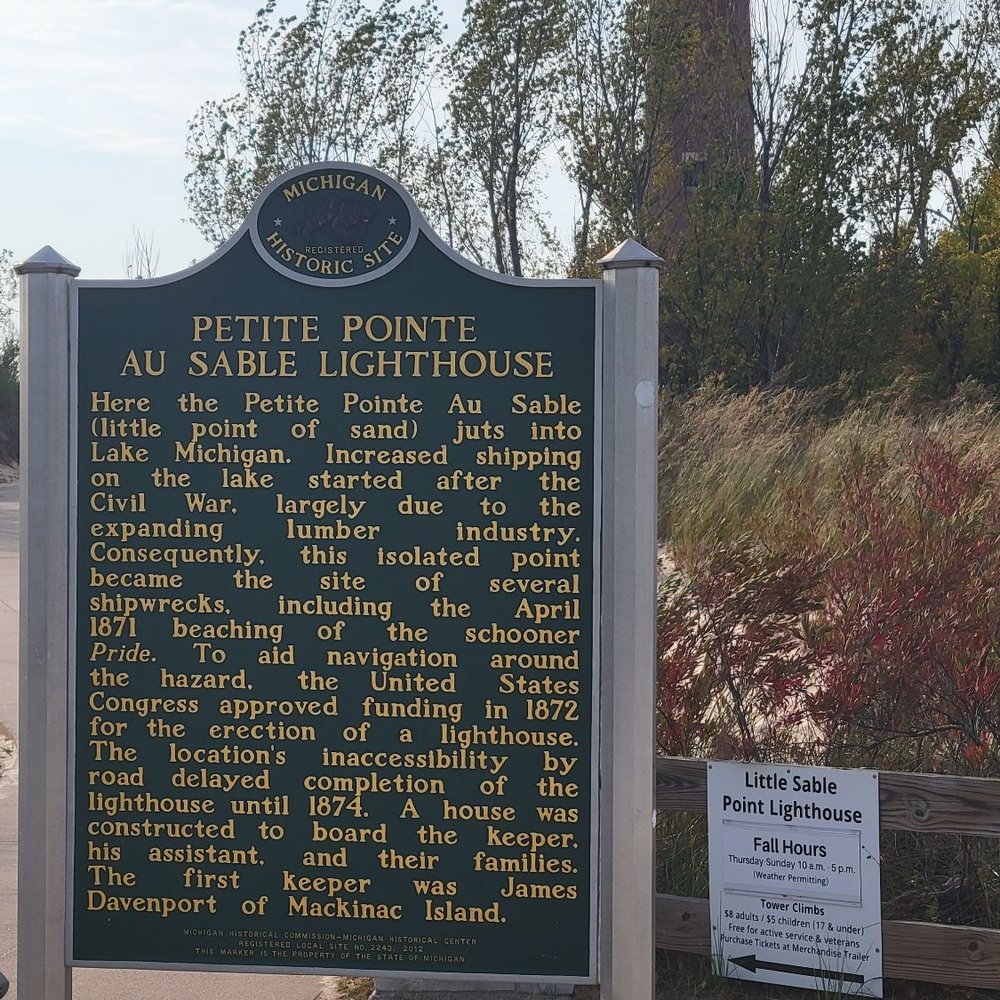 Litte Sable Point Light House - Historical marker - Landmarks & Historical Buildings Near Me - Mears, Michigan
