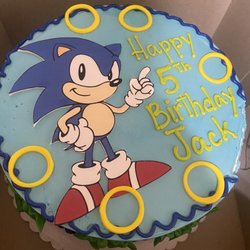 The Bakery Waterford - Sonic Birthday Cake! Vanilla with Buttercream Frosting