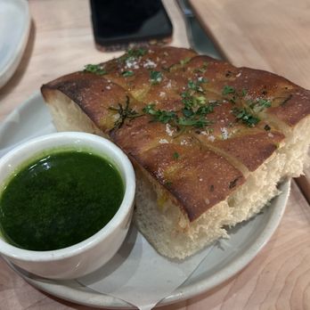 Luma Bar & Eatery - Focaccia bread with chutney - Mediterranean Near Me - Petaluma, California Luma Bar & Eatery - Focaccia bread with chutney - Mediterranean Near Me - Petaluma, California