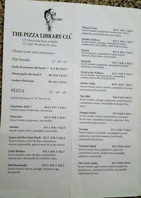 Menu photo 4 The Pizza Library Co. Tauranga, BOP