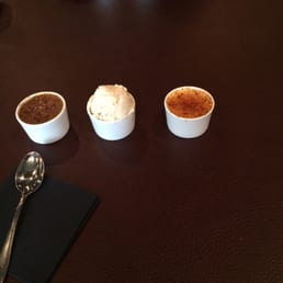 Brûlées and vanilla ice cream. They were amazing...and yes all for me