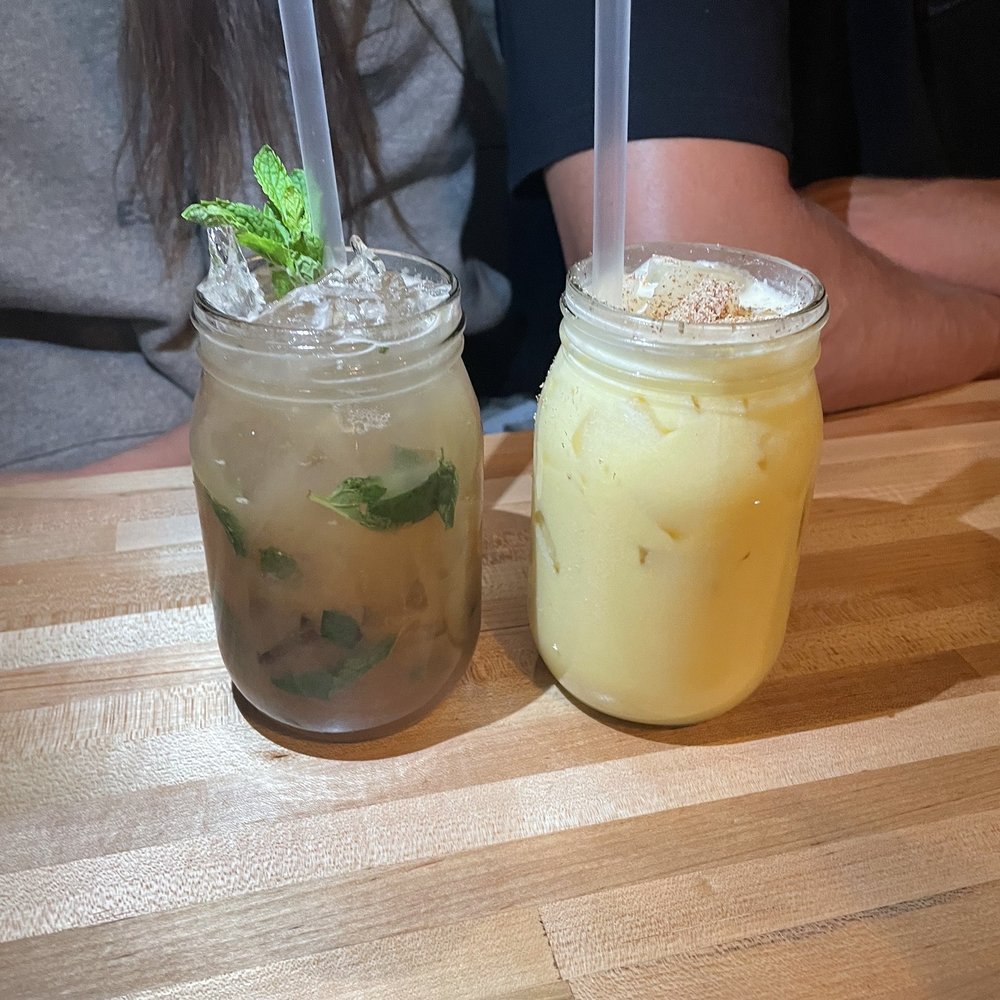 Hat Yai - Tamarind Whiskey Smash and Coconut Mango Horchata W/ Rum - Thai Near Me - Portland, Oregon Hat Yai - Tamarind Whiskey Smash and Coconut Mango Horchata W/ Rum - Thai Near Me - Portland, Oregon